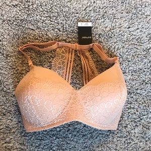 Ladies size 34DD Deyllo New Beige Razor back Lace Bra